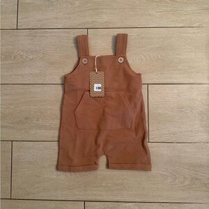 Sophia smile-brown overalls-18-24 months